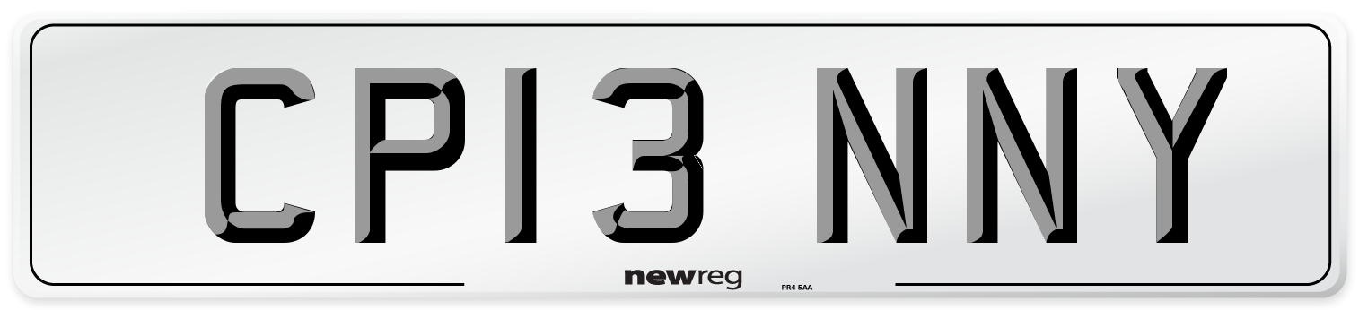 CP13 NNY Number Plate from New Reg